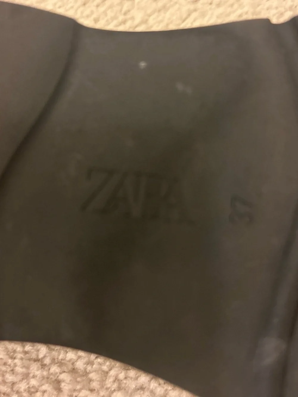 Zara Black Sport Sandals with Red and White Trim